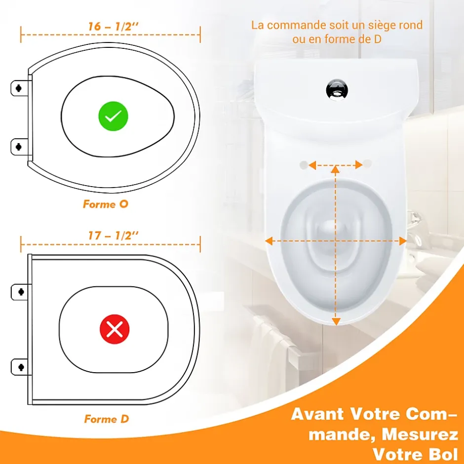Todot Abattant WC Familial avec Siège Enfant Magnétique Retirable et Frein de Chute
