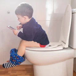 Todot Abattant WC Familial avec Siège Enfant Magnétique Retirable et Frein de Chute