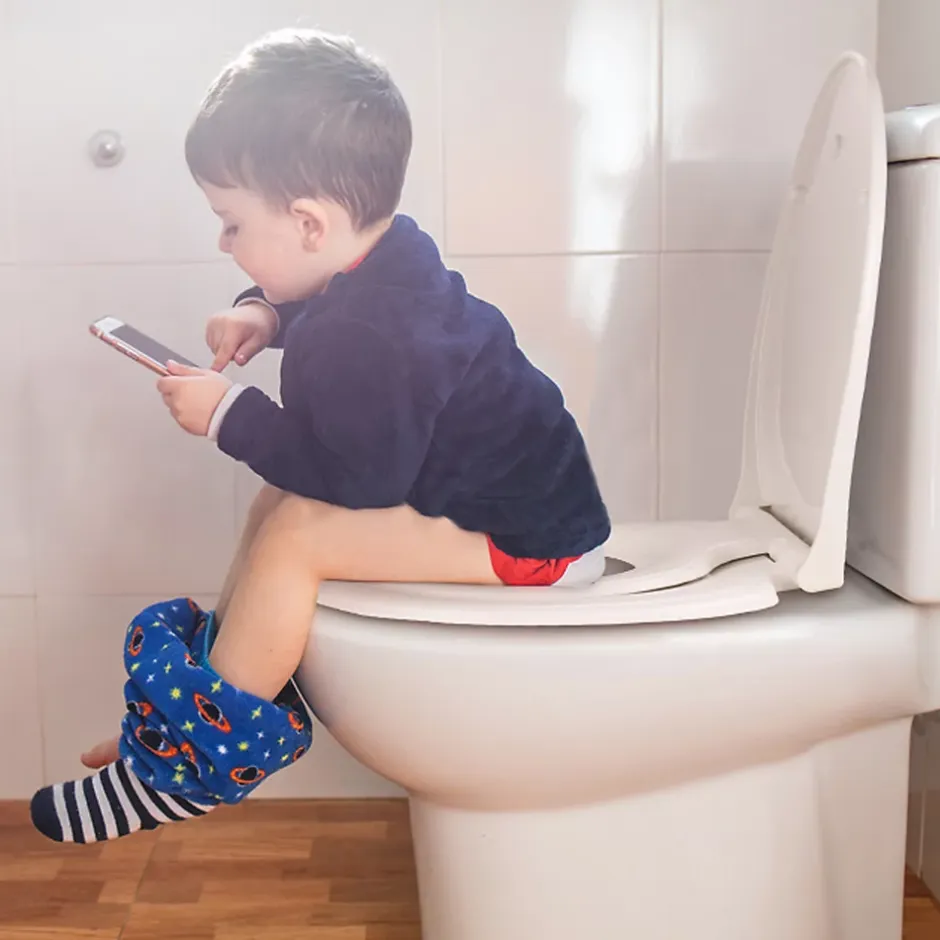 Todot Abattant WC Familial avec Siège Enfant Magnétique Retirable et Frein de Chute