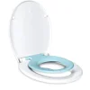 Todot Abattant WC Familial forme Ovale avec Siège Enfant Bleu Magnétique Retirable et Frein de Chute* Abattant Wc