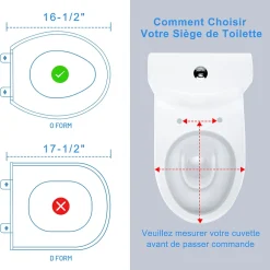 Todot Abattant WC Familial forme Ovale avec Siège Enfant Bleu Magnétique Retirable et Frein de Chute* Abattant Wc