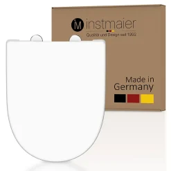 Instmaier Abattant WC forme en D en duroplast blanc avec frein de chute ALMA* Abattant Wc