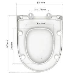 Instmaier Abattant WC forme en D en duroplast blanc avec frein de chute ALMA* Abattant Wc