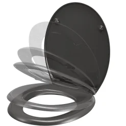 Cooke & Lewis Abattant WC Genoa avec frein de chute gris* Abattant Wc