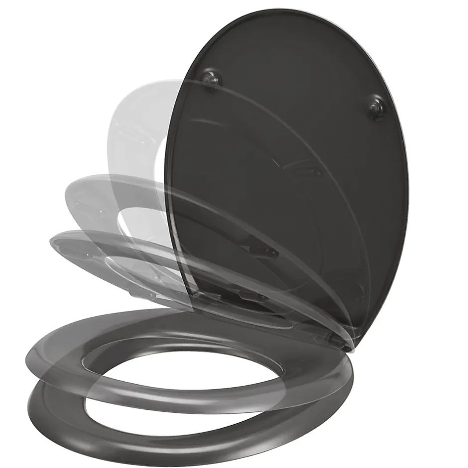 Cooke & Lewis Abattant WC Genoa avec frein de chute gris* Abattant Wc