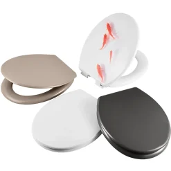 Cooke & Lewis Abattant WC Genoa avec frein de chute gris* Abattant Wc