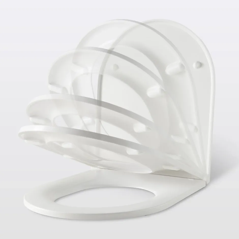 GoodHome Abattant WC Cavally en duraplast coloris blanc avec frein de chute* Abattant Wc