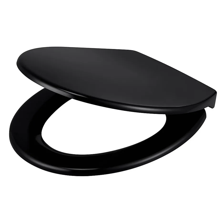 GoodHome Abattant WC Diani coloris noir en duraplast avec frein de chute* Abattant Wc