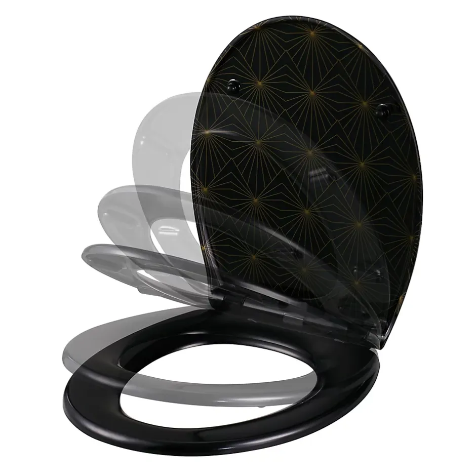 GoodHome Abattant WC Diani déco art deco