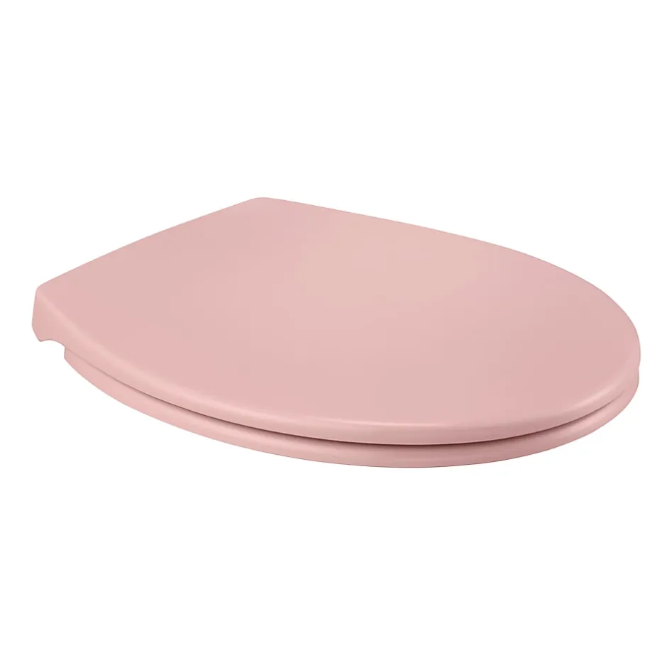 GoodHome Abattant WC Diani coloris rose en duraplast avec frein de chute