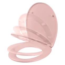 GoodHome Abattant WC Diani coloris rose en duraplast avec frein de chute
