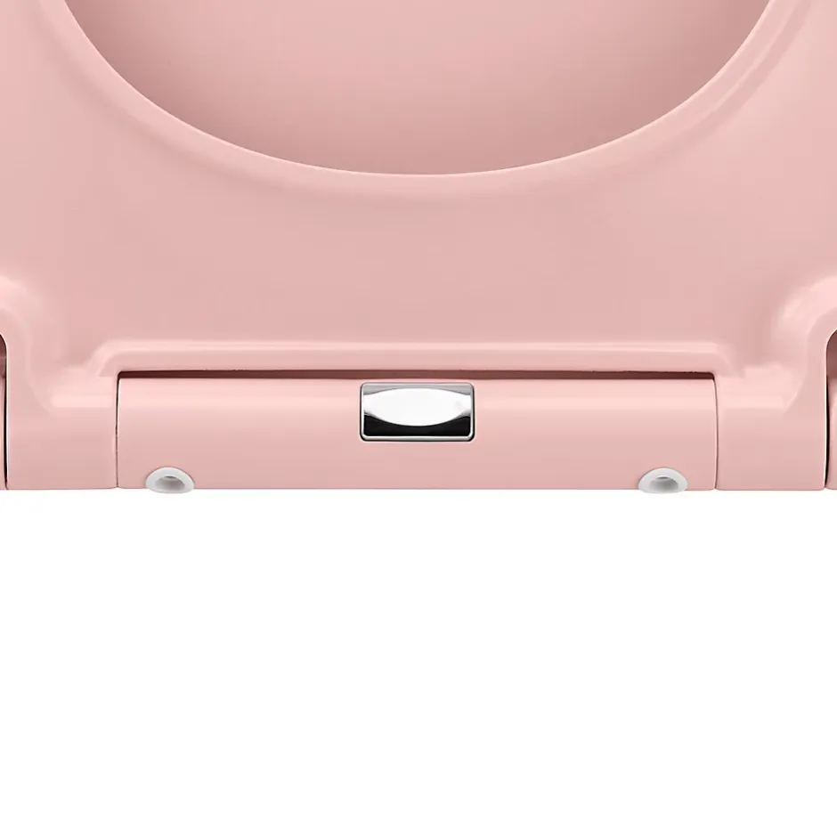 GoodHome Abattant WC Diani coloris rose en duraplast avec frein de chute