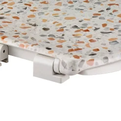 GoodHome Abattant WC Genoa coloris blanc et jaune clair en duraplast avec frein de chute* Abattant Wc