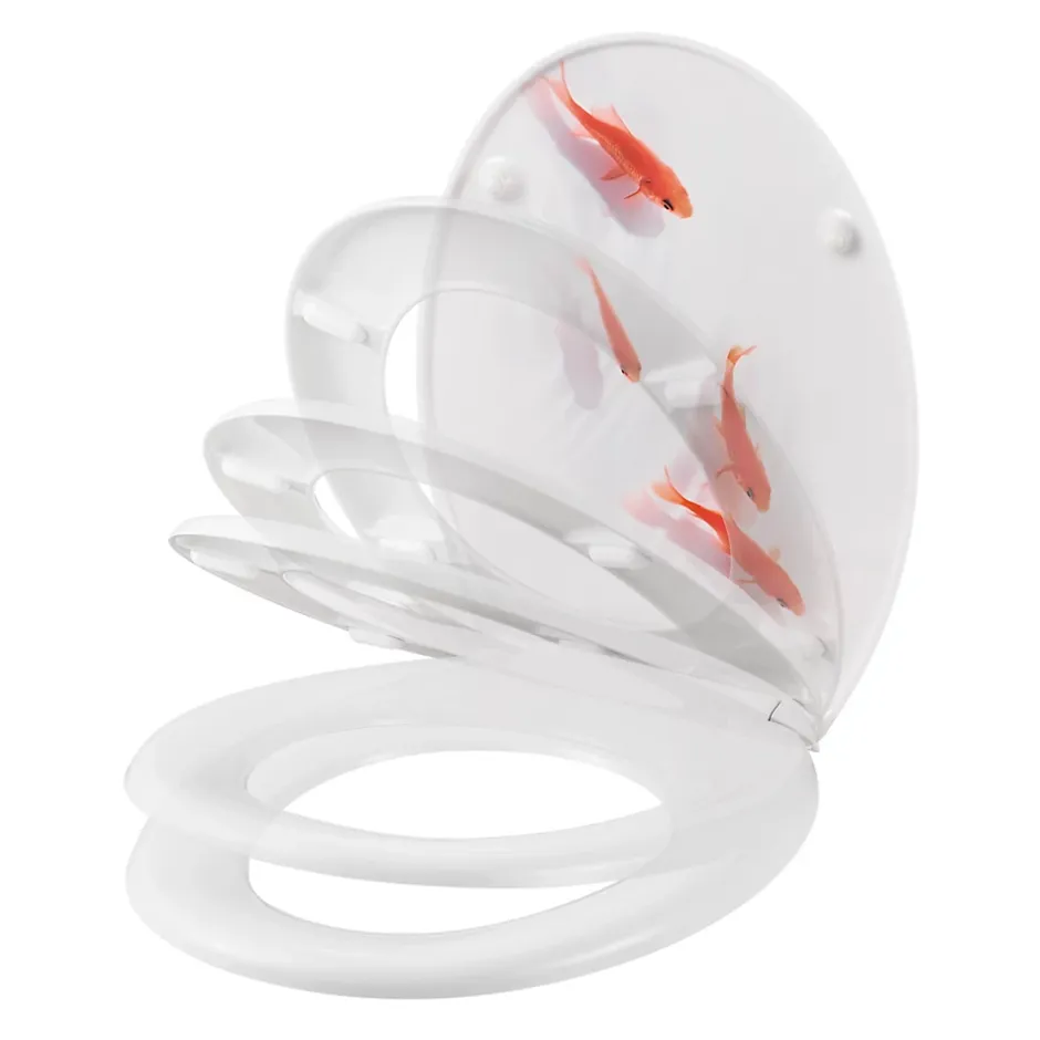 GoodHome Abattant WC Genoa décor poisson* Abattant Wc