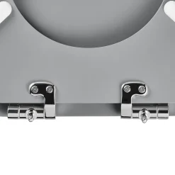 GoodHome Abattant WC Morava coloris gris en MDF avec frein de chute