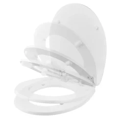 GoodHome Abattant WC Morava coloris blanc en MDF avec frein de chute