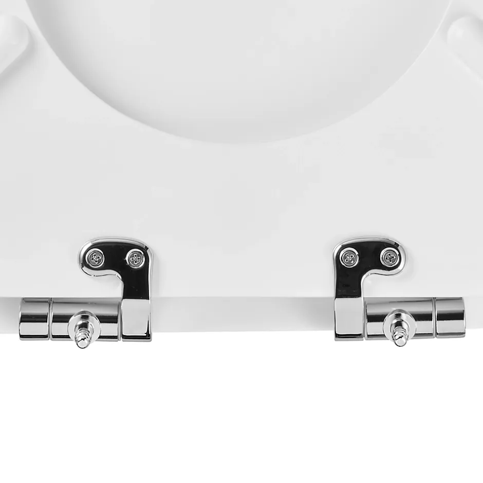 GoodHome Abattant WC Morava coloris blanc en MDF avec frein de chute