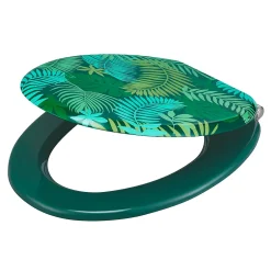 GoodHome Abattant WC Pilica coloris vert en bois avec frein de chute* Abattant Wc