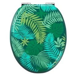 GoodHome Abattant WC Pilica coloris vert en bois avec frein de chute* Abattant Wc