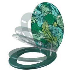 GoodHome Abattant WC Pilica coloris vert en bois avec frein de chute* Abattant Wc