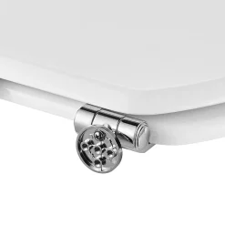GoodHome Abattant WC Pilica coloris blanc en bois avec frein de chute