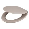 GoodHome Abattant WC Pilica coloris taupe en bois avec frein de chute