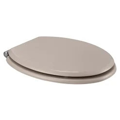 GoodHome Abattant WC Pilica coloris taupe en bois avec frein de chute