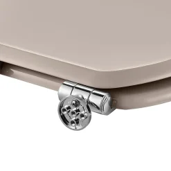GoodHome Abattant WC Pilica coloris taupe en bois avec frein de chute