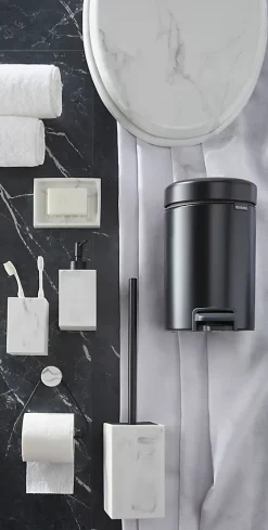 GoodHome Abattant WC Pilica coloris blanc et noir en bois avec frein de chute* Abattant Wc