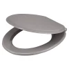 GoodHome Abattant WC Pilica coloris gris en bois avec frein de chute