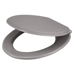 GoodHome Abattant WC Pilica coloris gris en bois avec frein de chute