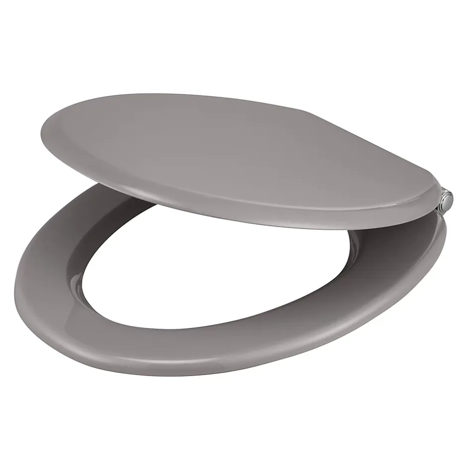 GoodHome Abattant WC Pilica coloris gris en bois avec frein de chute