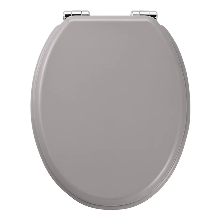 GoodHome Abattant WC Pilica coloris gris en bois avec frein de chute