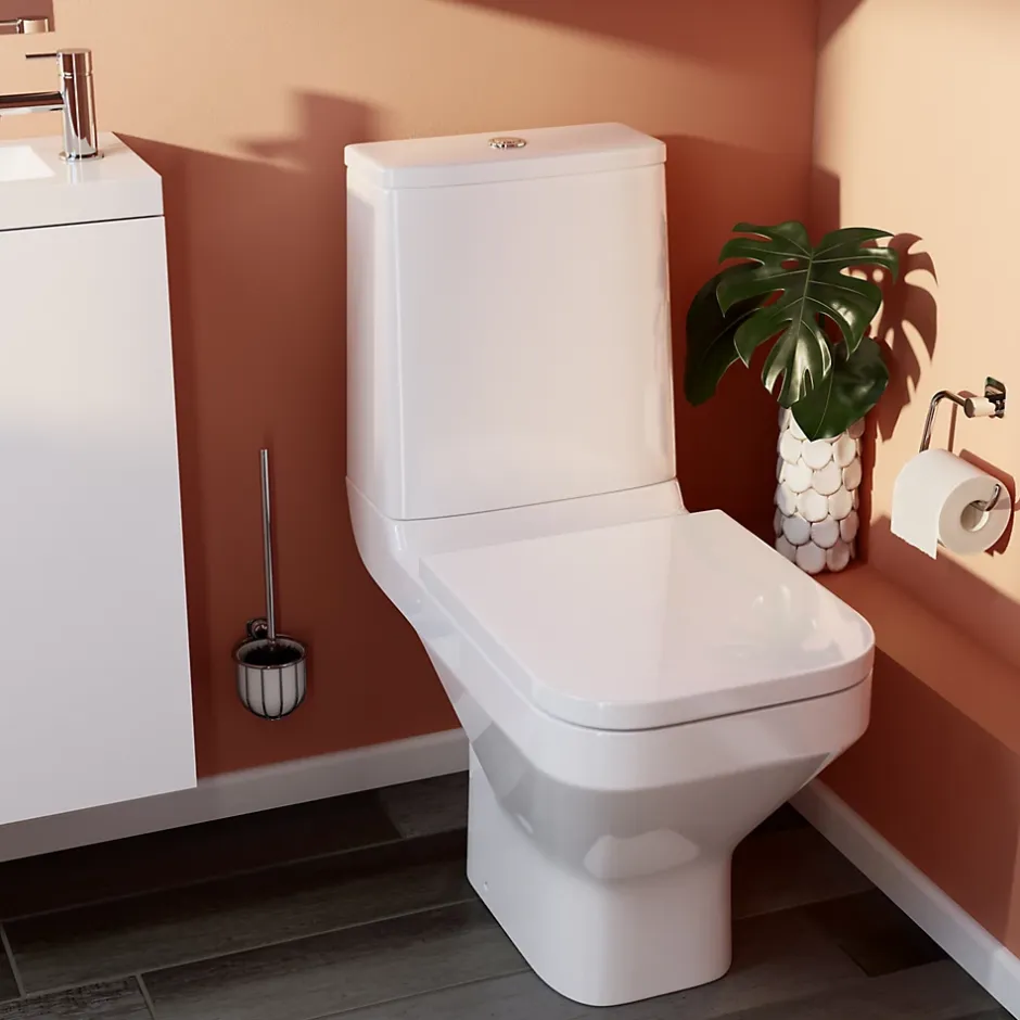GoodHome Abattant WC Teesta en duraplast coloris blanc avec frein de chute* Abattant Wc