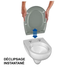 Bemis Abattant WC gris clair brillant Classic