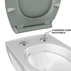 Bemis Abattant WC gris clair brillant Slim