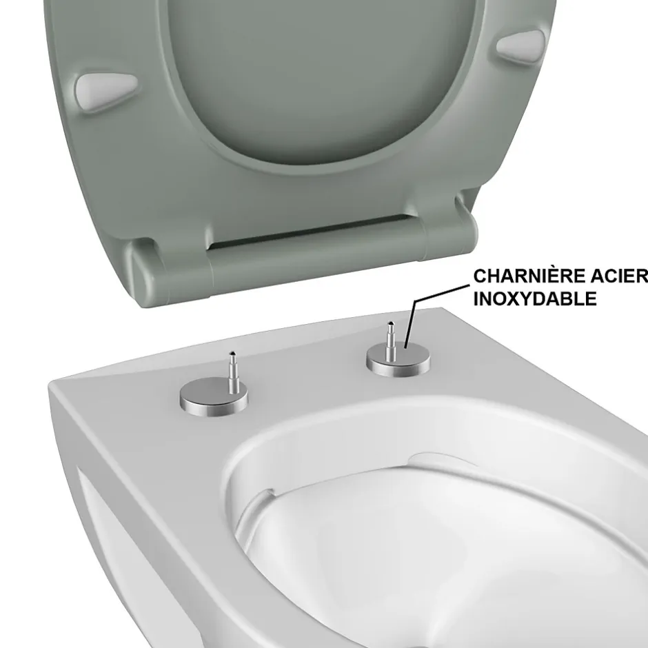 Bemis Abattant WC gris clair brillant Slim