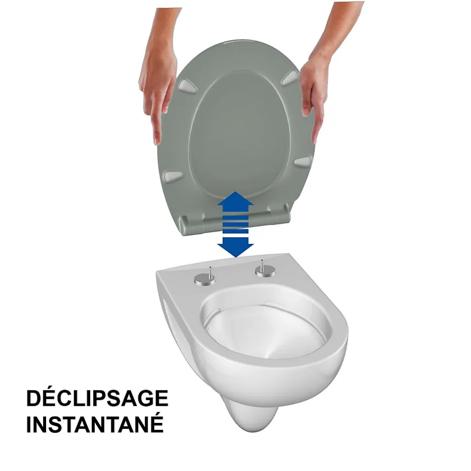Bemis Abattant WC gris clair brillant Slim
