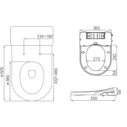 Planète Bain Abattant WC Japonais lavant non électrique pour cuvette carénée ou droite* Wc Japonais