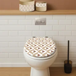 Levasseur Abattant WC Ines noisette en thermodur avec frein de chute* Abattant Wc