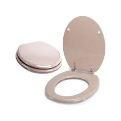 MSV Abattant Wc MDF Beige - - Universel - Acier Inoxydable - Accessoires de salle de bain* Abattant Wc