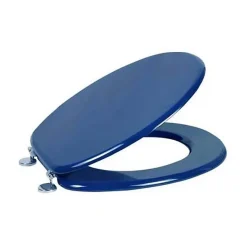 MSV Abattant Wc MDF Bleu Marine - - Universel - Fixation par le dessus avec entraxe universelle