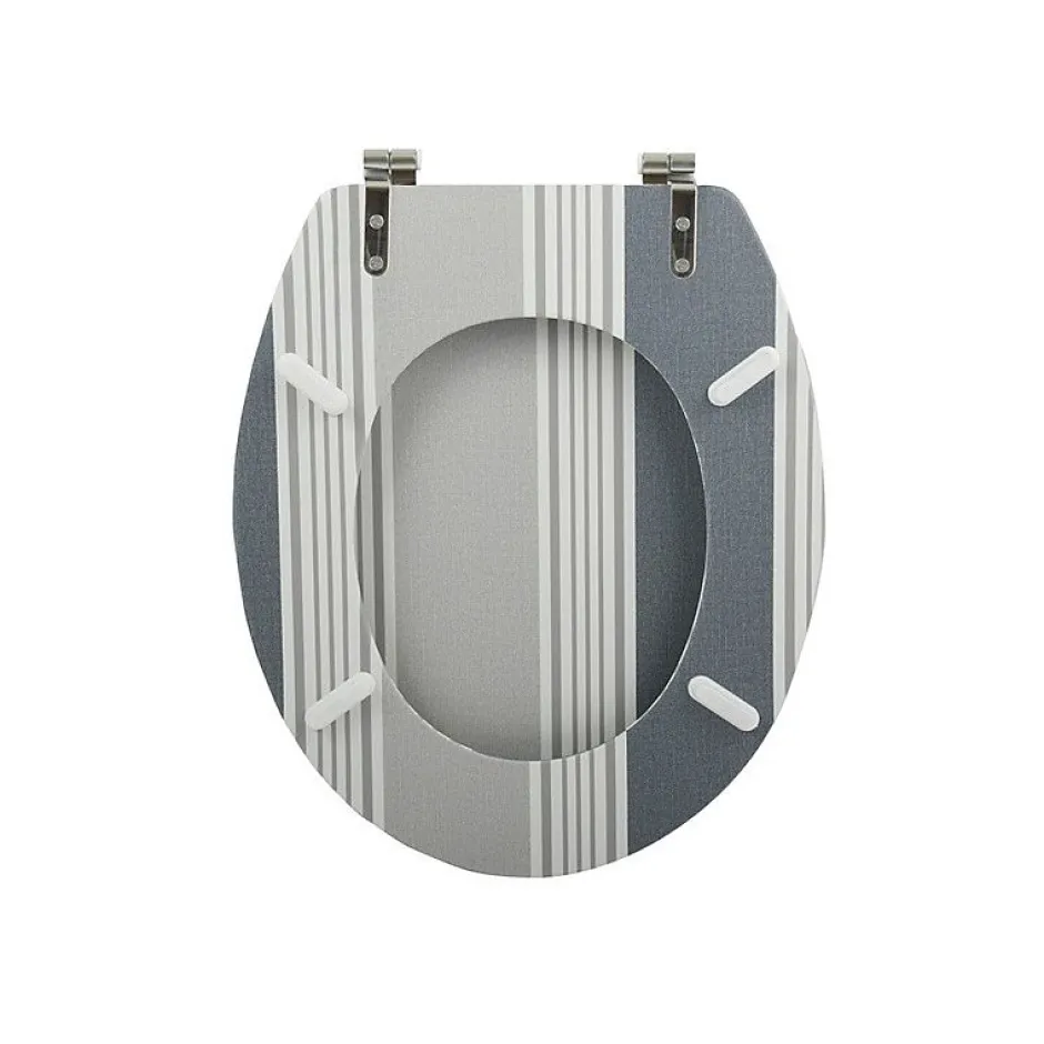 MSV Abattant wc MDF Cardiff Gris Charnières Inox* Abattant Wc