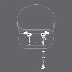 Douceur D'Intérieur Abattant WC MDF charnières métal Bubble