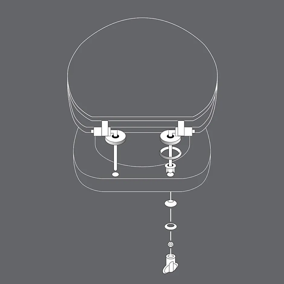 Douceur D'Intérieur Abattant WC MDF charnières métal Bubble