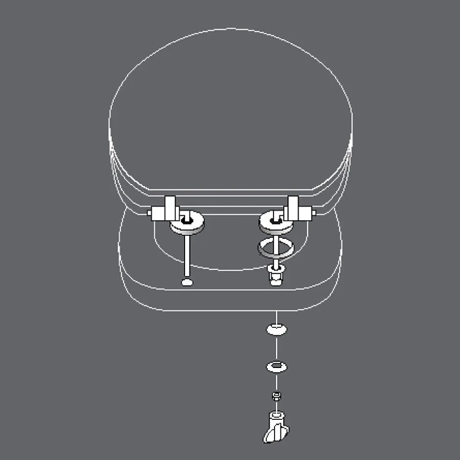 Douceur D'Intérieur Abattant WC MDF charnières métal PLUMISS