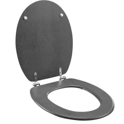 Douceur D'Intérieur Abattant WC MDF charnières métal effet béton Alium* Abattant Wc