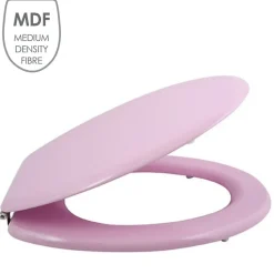 MSV Abattant wc MDF CLEO Rose Poudré Charnières Inox* Abattant Wc