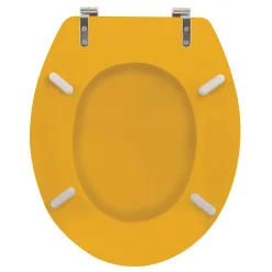 MSV Abattant wc MDF CLEO Safran mat Charnières en Inox* Abattant Wc
