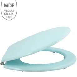 MSV Abattant wc MDF CLEO Vert Poudré Charnières en Inox